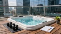 balcony plunge weight water neighbors