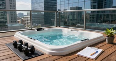 balcony plunge weight water neighbors