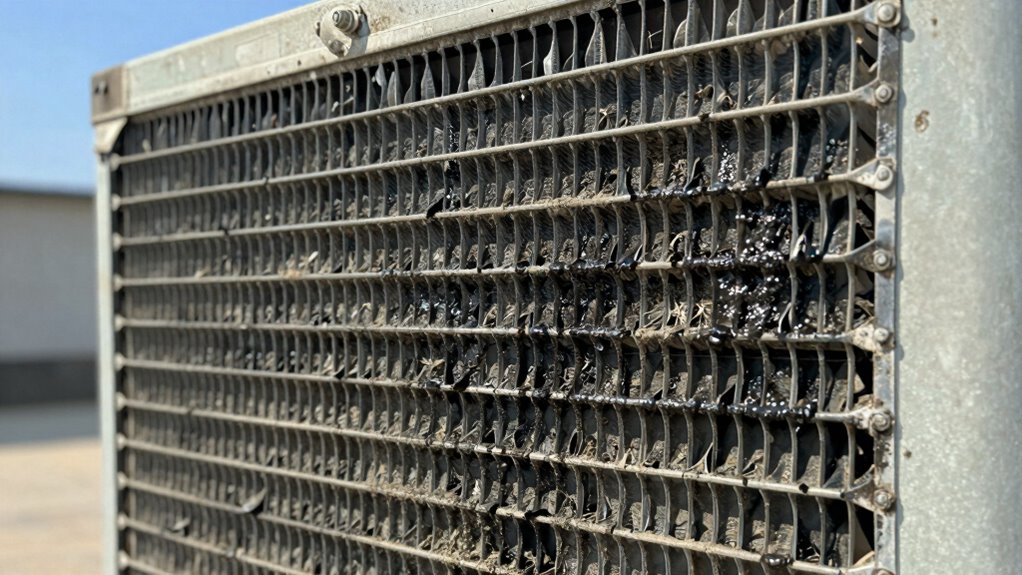 clean condenser fins regularly