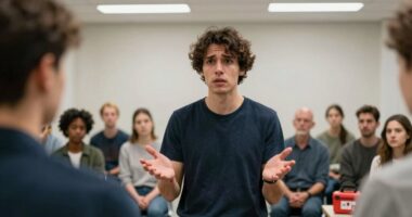 handle reacting person calmly