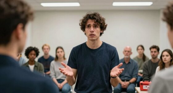 handle reacting person calmly