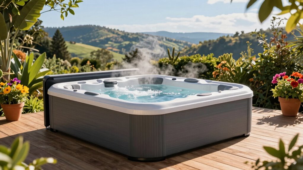 hot tub size features efficiency