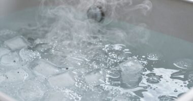ice bath water cloudiness