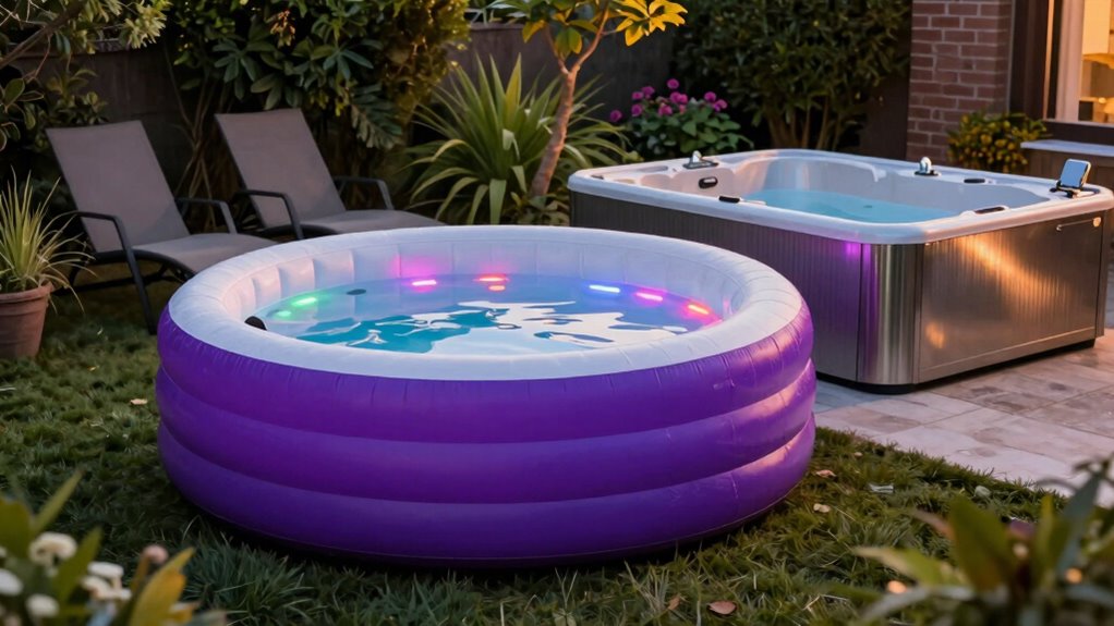 inflatable or hard hot tubs