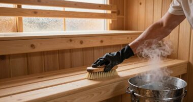 maintain clean sauna regularly