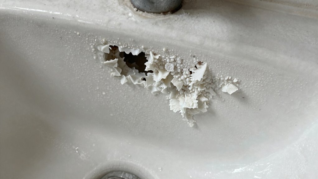 mineral buildup damages plumbing systems