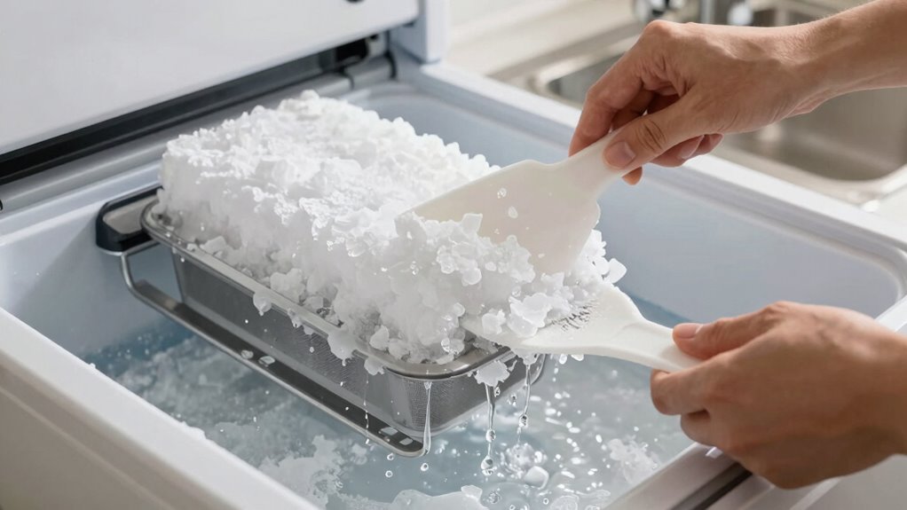 proper defrosting and draining techniques