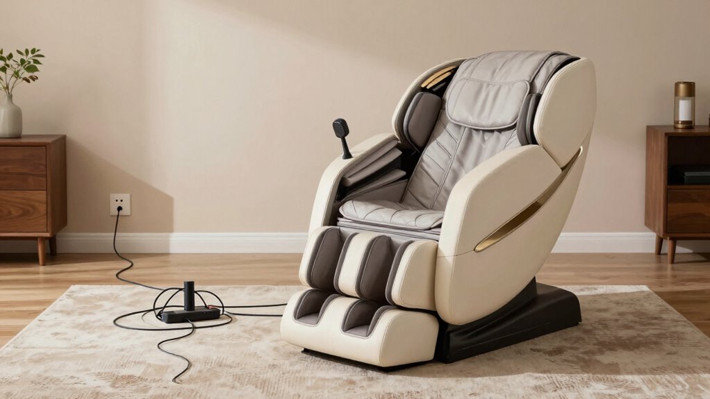 proper massage chair placement