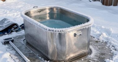protect cold plunge from freezing