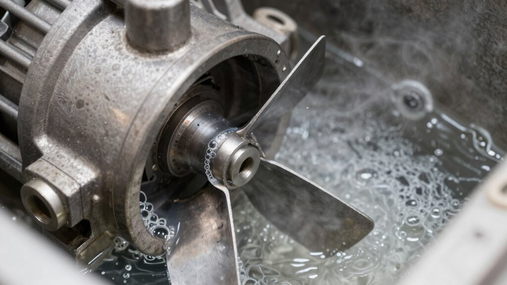 pump pressure causes bubble collapse