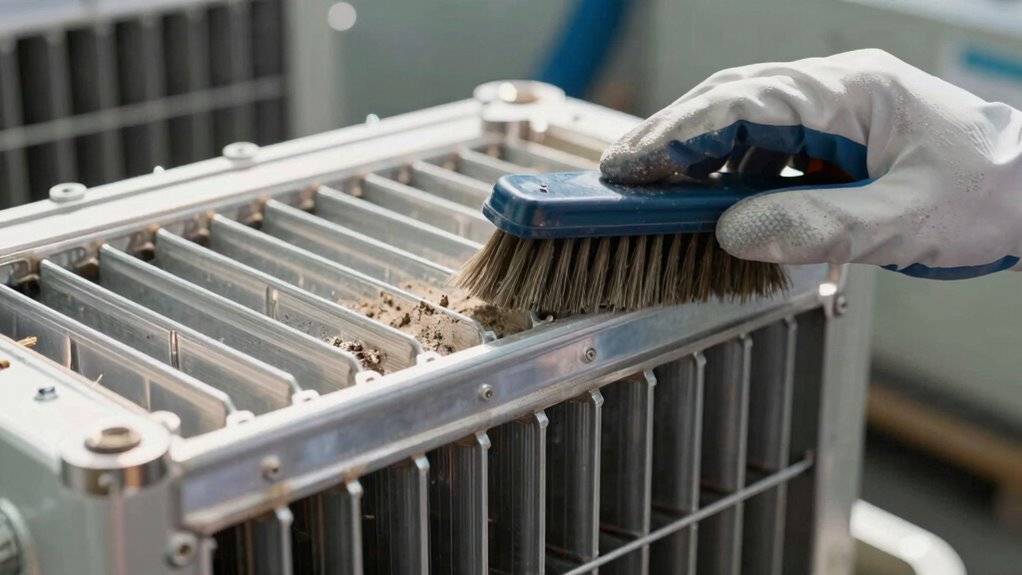 quick condenser cleaning routine