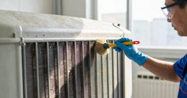 quick condenser cleaning routine