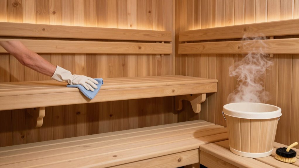 regular sauna cleaning schedule