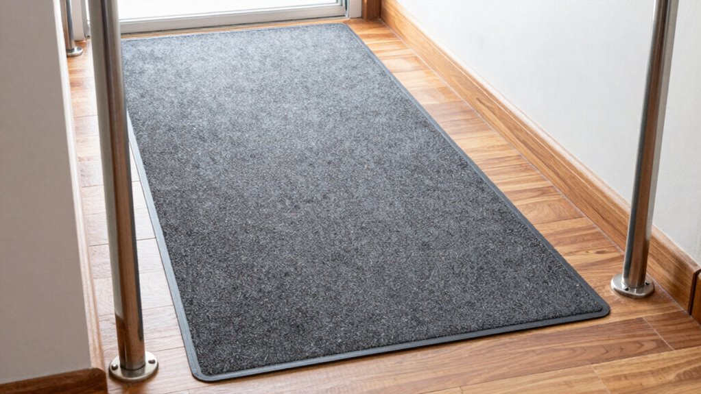 secure handrails and mats