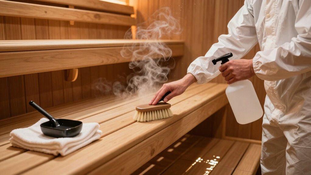 thorough sauna cleaning routine