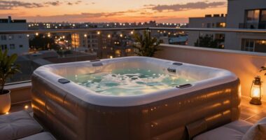 top small space inflatable hot tubs