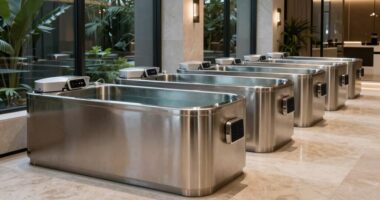 top stainless steel cold tubs