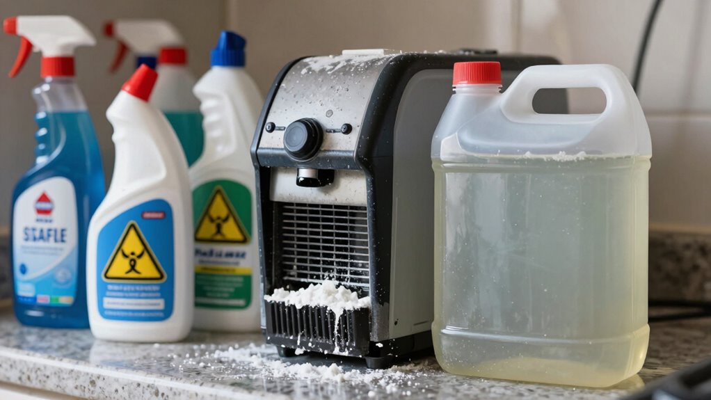 use correct cleaning chemicals