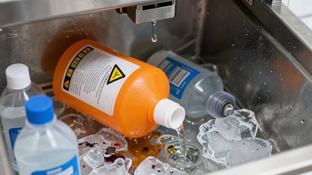 using improper cleaning agents