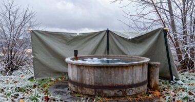 weatherproof outdoor plunge setup