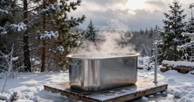 outdoor cold plunge placement