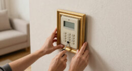 A Simple Gilded Frame Turned An Ugly Intercom Into A Conversation Starter