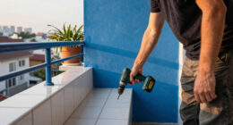 Before And After: IKEA Tiles And A Bright Blue Paint Made This Balcony Unrecognizable