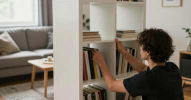 I Created A Pretty IKEA BILLY Hack That Seriously Cuts Clutter