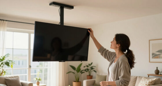 She Didn't Want Her TV Taking Up Wall Space — So She Hung It From The Ceiling