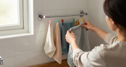This Metal Rack Creates Instant Towel Storage And Includes Extra Uses I Never Expected!