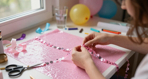 2 Pack Glitter Pink Backdrop, 3.28 FT X 7.05 FT Birthday Party Decorations, Laser Pink Fringe Curtains Foil Streamer Tinsel, Pink Curtains P