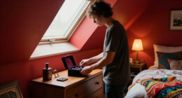 A Plain Attic Bedroom Is Now A “Little Jewel Box” After A Colorful Redo