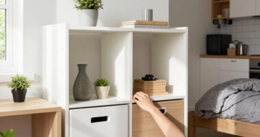 She Used IKEA Storage To Make Her Studio Feel Like A One-Bedroom