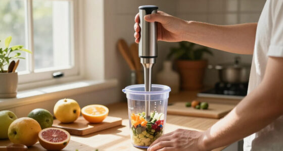 Turelar Immersion Blender Corded 400W, 2 Speed, Emulsifier, Blend, BPA-Free | Hand Blender Stick Mixer, Ergonomic Handle, Stainless Steel Bl