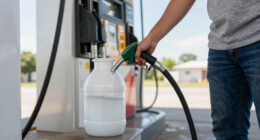 Why People Are Bringing Empty Milk Gallons To The Gas Station