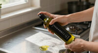YARRAMATE 16 Oz 2-In-1 Glass Olive Oil Sprayer For Cooking, Black | Food-grade Dispenser Bottle, 470 Ml, Spray And Pour, Portion Control, St