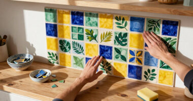 Chef Yotam Ottolenghi Did It — This Backsplash Mural Trend Is A "Commitment To Joy" In Your Home, Says Interior Designers