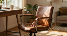 Walnut And Leather Meet At The Seams Of Eureka Ergonomic’s Arundel Collection